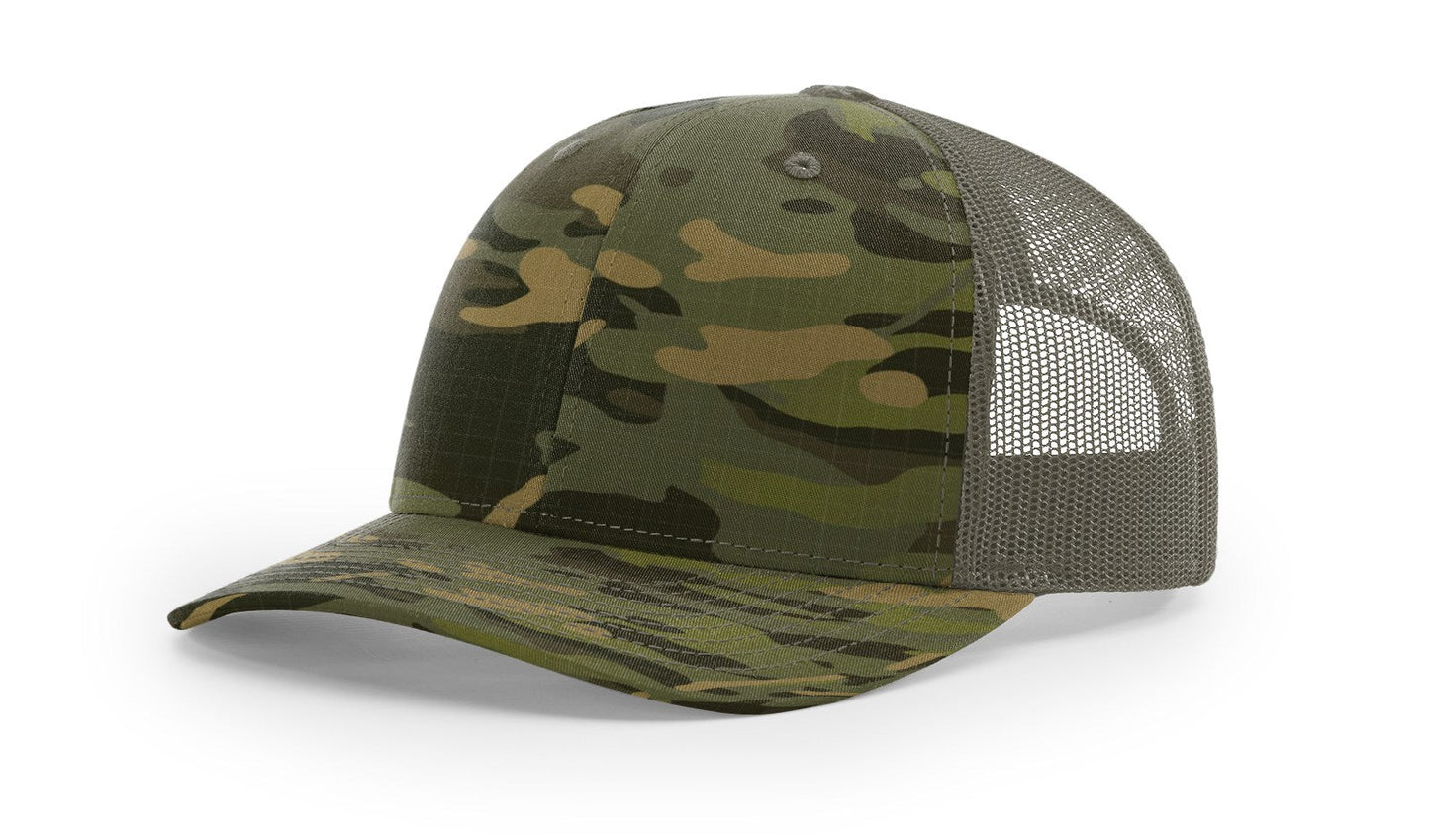 Richardson 112PT Printed Tactical Trucker Hat - MultiCam Tropic/Loden