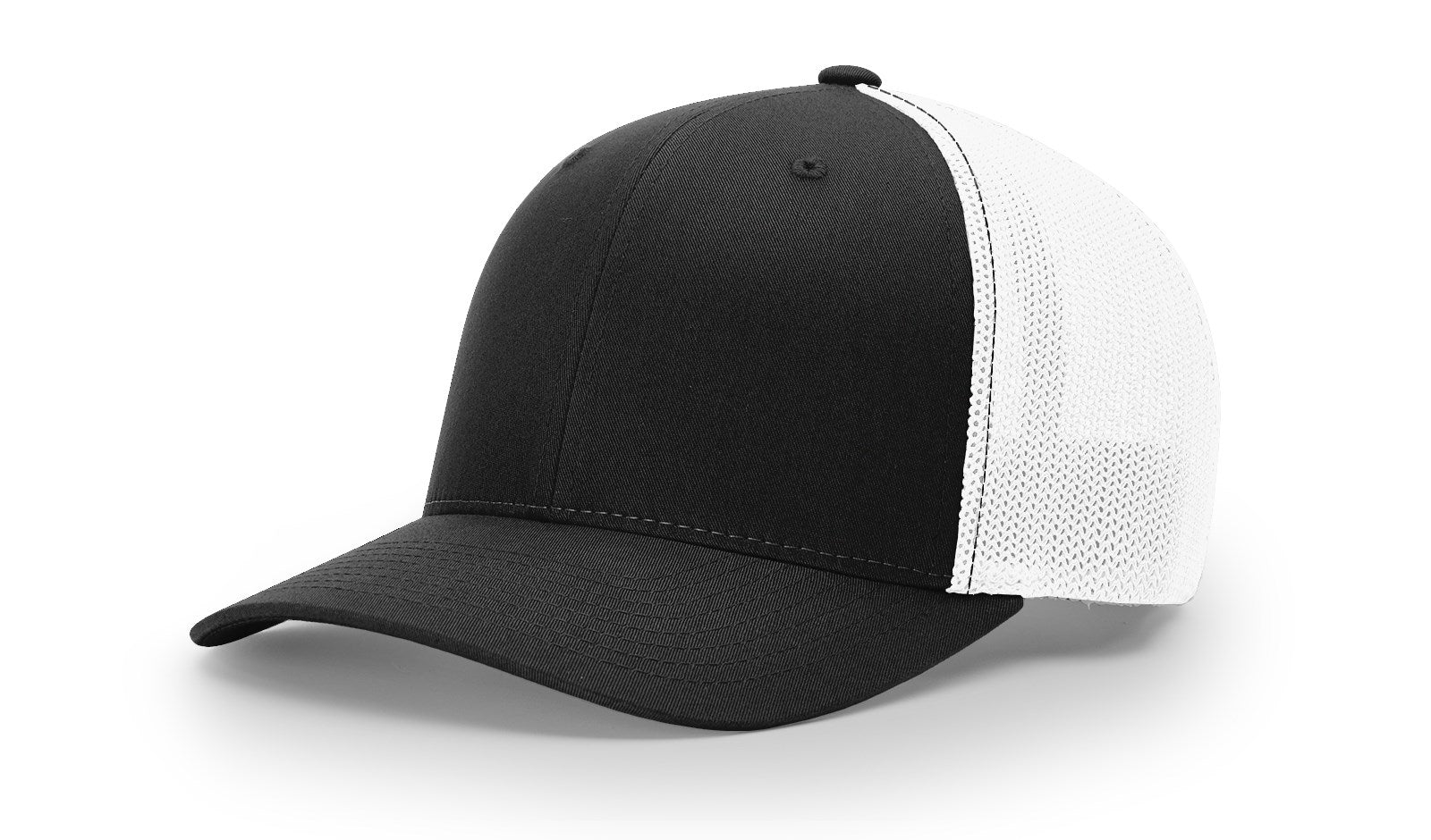 Richardson 110 R-Flex Trucker Hat - Black/White