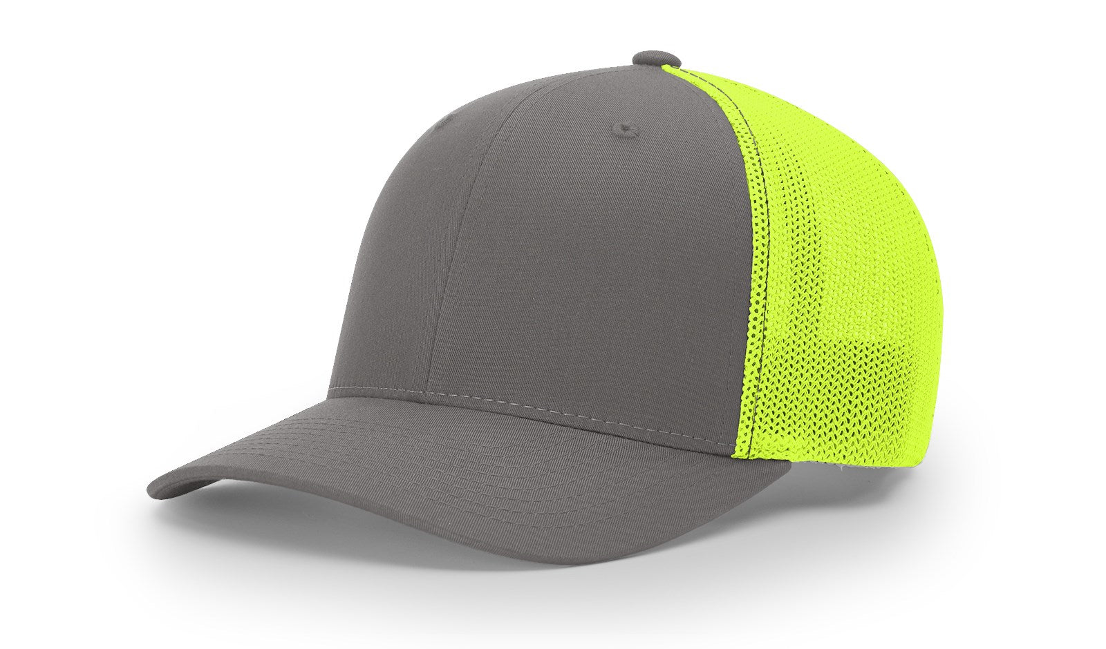 Richardson 110 R-Flex Trucker Hat - Charcoal/Neon Yellow