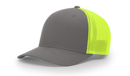 Richardson 110 R-Flex Trucker Hat - Charcoal/Neon Yellow