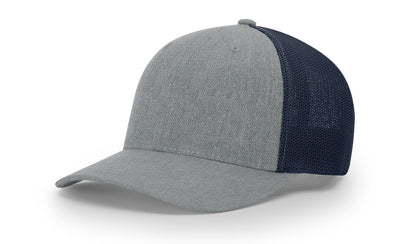 Richardson 110 R-Flex Trucker Hat - Heather Grey/Navy