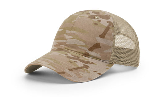 Richardson 111PT Relaxed Tactical MultiCam Trucker Hat - MultiCam Arid/Tan