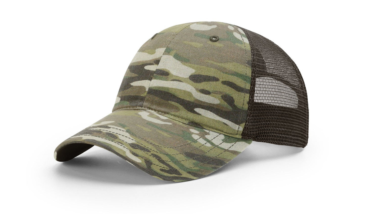 Richardson 111PT Relaxed Tactical MultiCam Trucker Hat - MultiCam Original/Brown