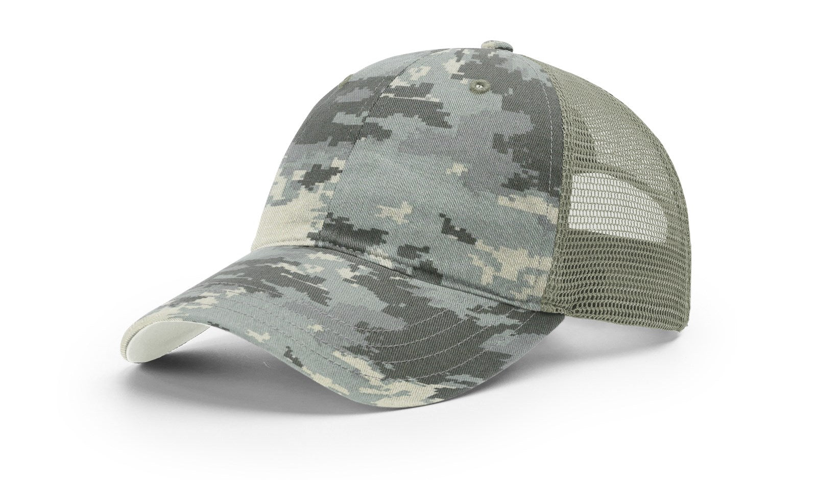 Richardson 111P Garment Washed Printed Trucker Hat - Digital Camo/Light Green