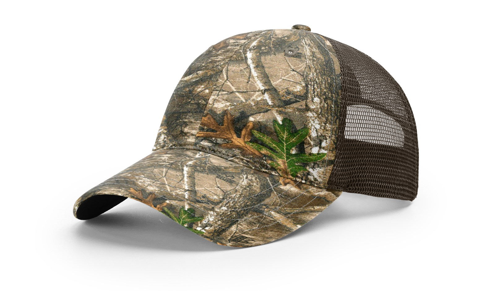 Richardson 111P Garment Washed Printed Trucker Hat - Realtree Edge/Brown