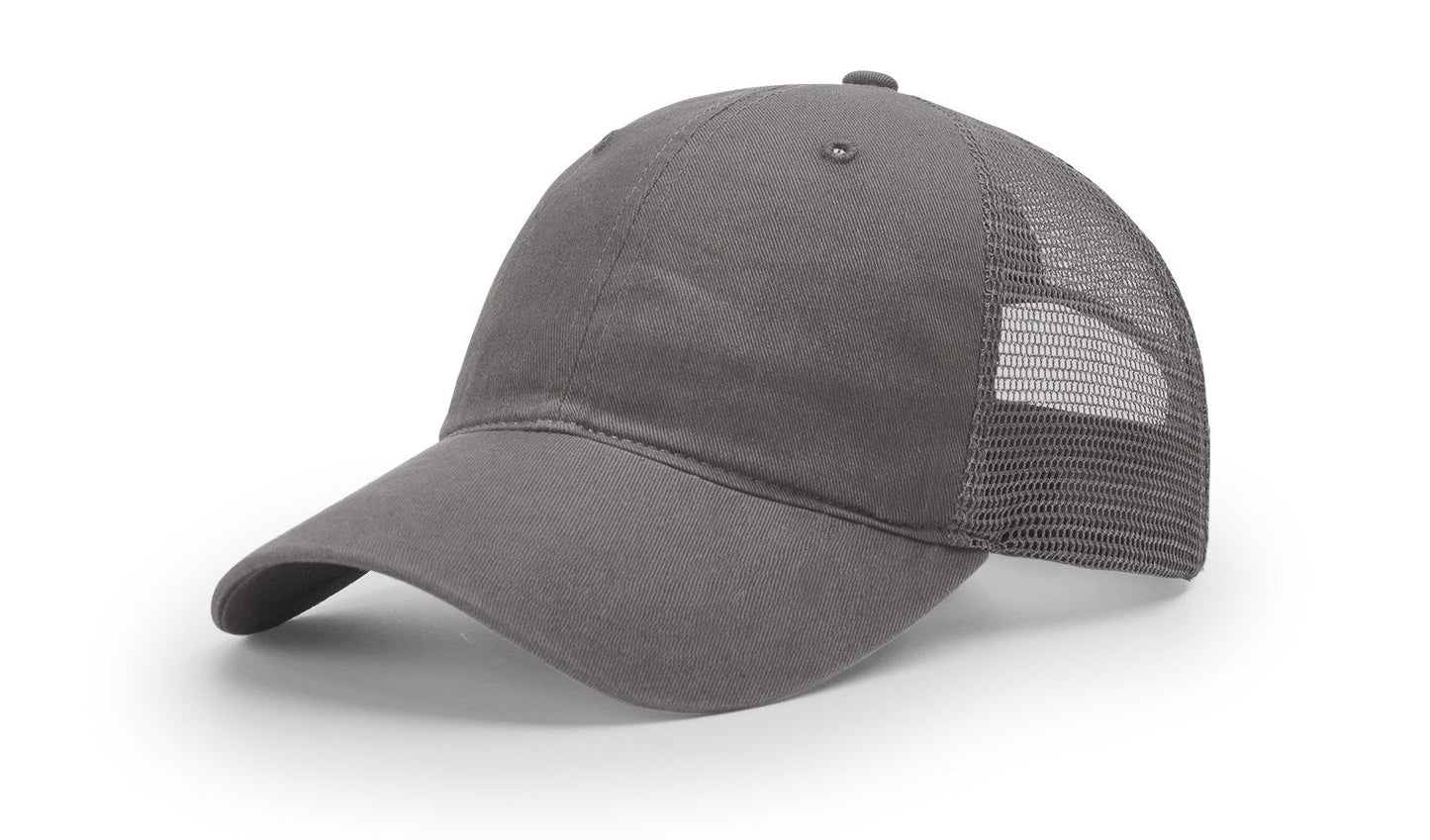 Richardson 111 Garment Washed Trucker Hat - Charcoal