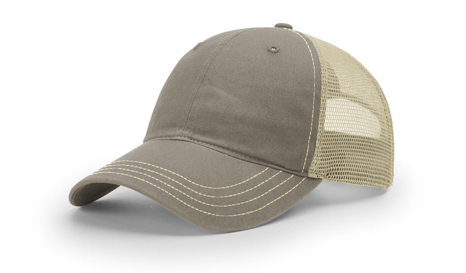 Richardson 111 Garment Washed Trucker Hat - Driftwood/Khaki