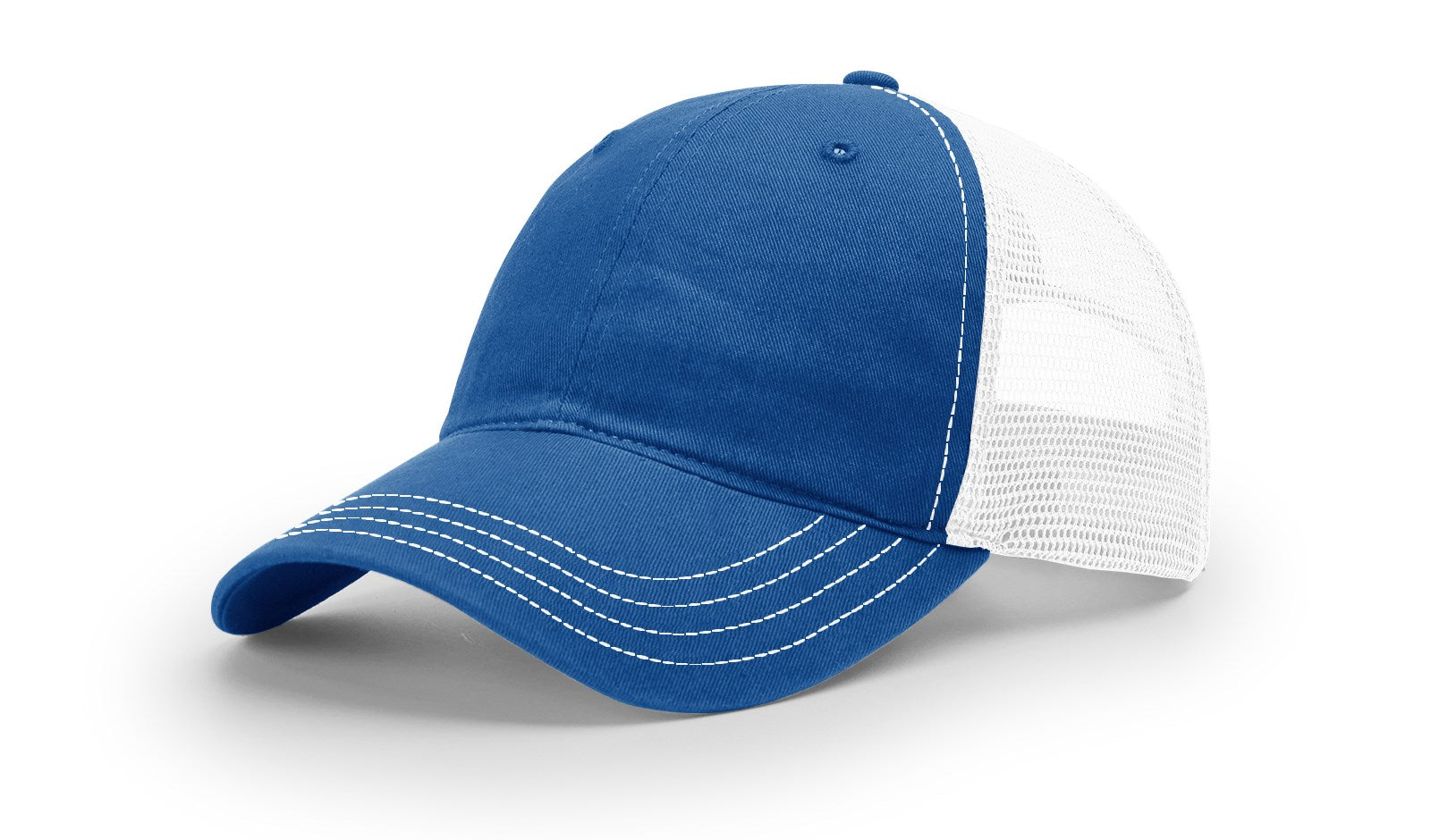 Richardson 111 Garment Washed Trucker Hat - Royal/White