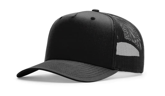 Richardson 112FPC Five Panel Champ Trucker Hat - Black