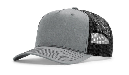 Richardson 112FPC Five Panel Champ Trucker Hat - Heather Grey/Black