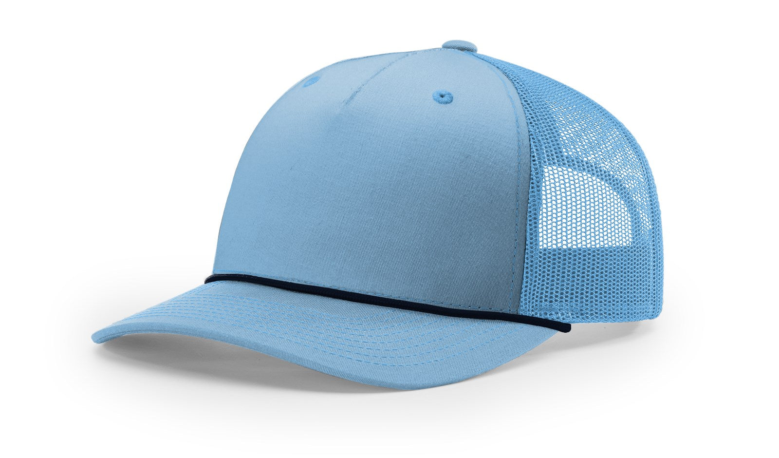 Richardson 112FPR Five Panel Trucker With Rope Hat - Columbia Blue/Navy