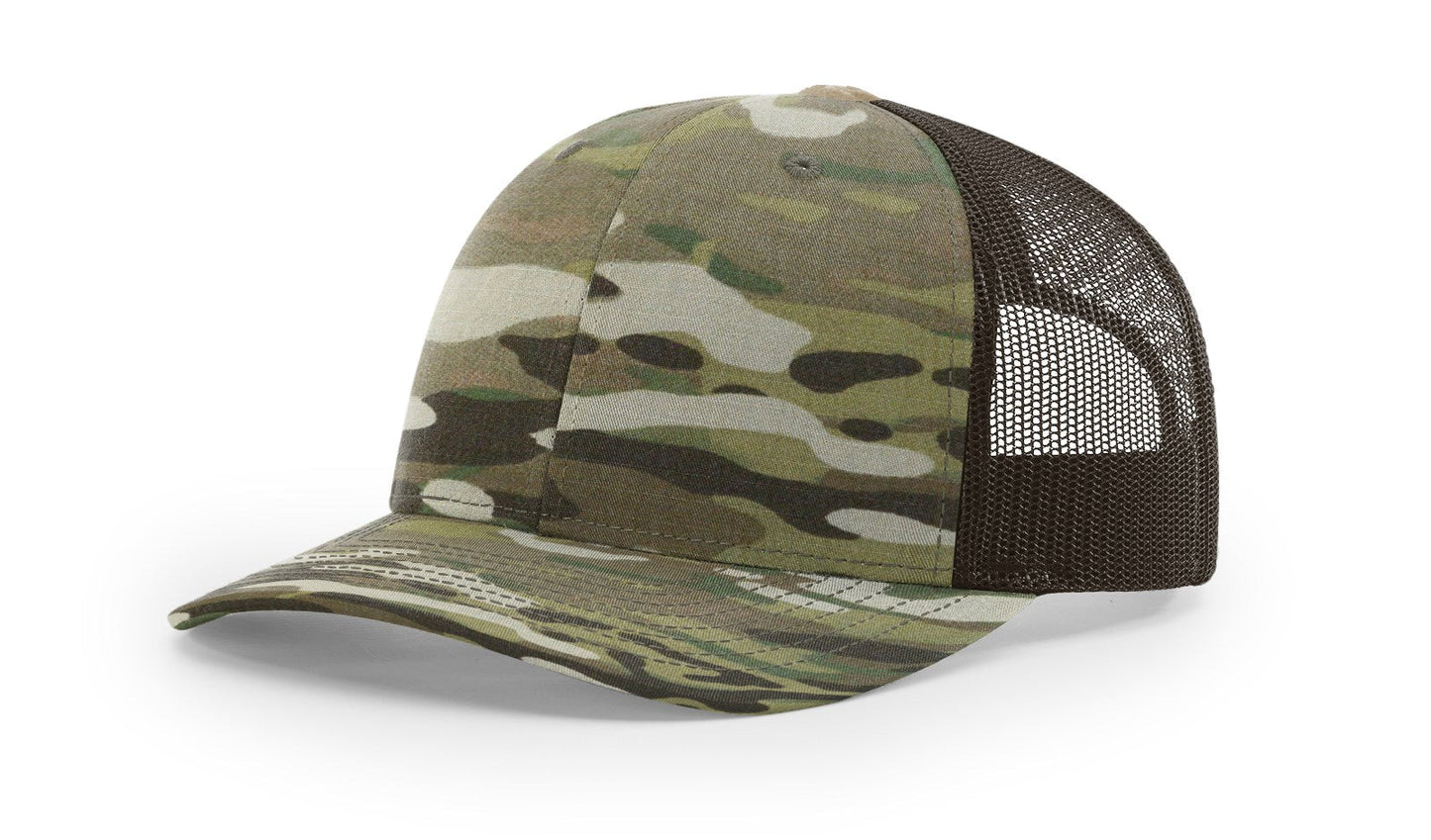 Richardson 112PT Printed Tactical Trucker Hat - MultiCam Original/Brown