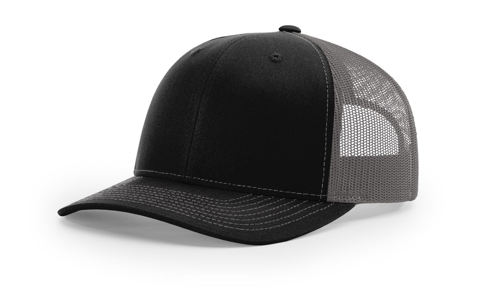 Richardson 112RE Recycled Trucker Hat - Black/Charcoal