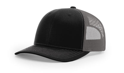 Richardson 112RE Recycled Trucker Hat - Black/Charcoal