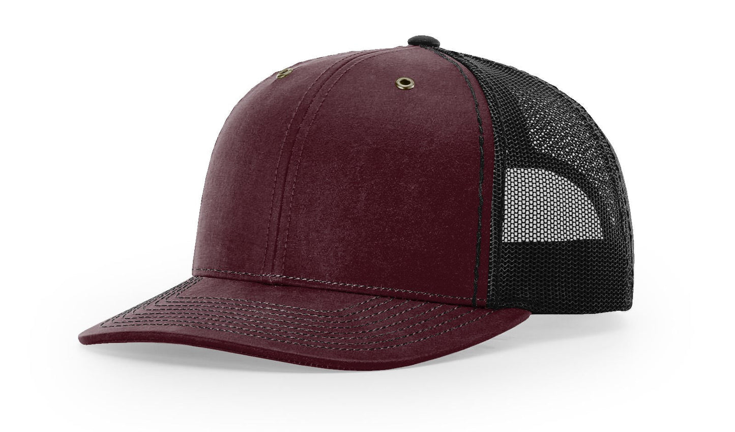 Richardson 112WF Fremont Workwear Trucker Hat - Burgundy/Black