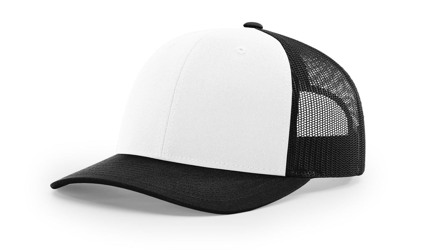 Richardson 112 Trucker Hat Alternate White/Black