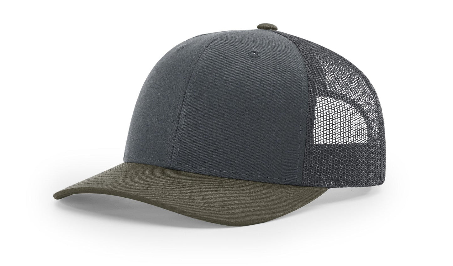 Richardson 112 Trucker Hat Combination Gunmetal/Chocolate Chip