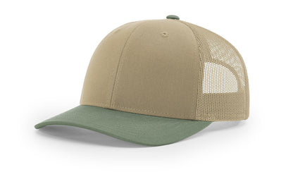 Richardson 112 Trucker Hat Combination Khaki/Loden