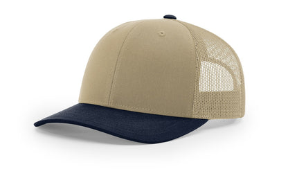 Richardson 112 Trucker Hat Combination Khaki/Navy