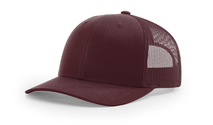 Richardson 112 Trucker Hat Solid Maroon