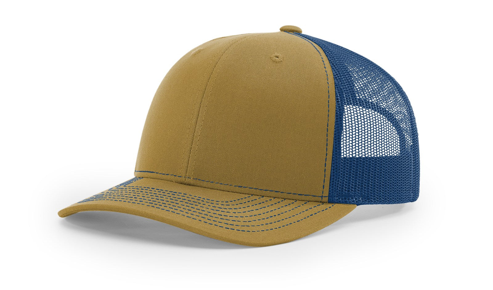 Richardson 112 Trucker Hat Split Biscuit/True Blue