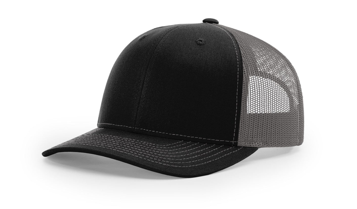 Richardson 112 Trucker Hat Split Black/Charcoal