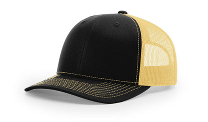 Richardson 112 Trucker Hat Split Black/Vegas Gold