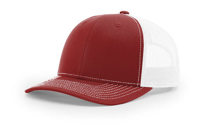 Richardson 112 Trucker Hat Split Cardinal/White
