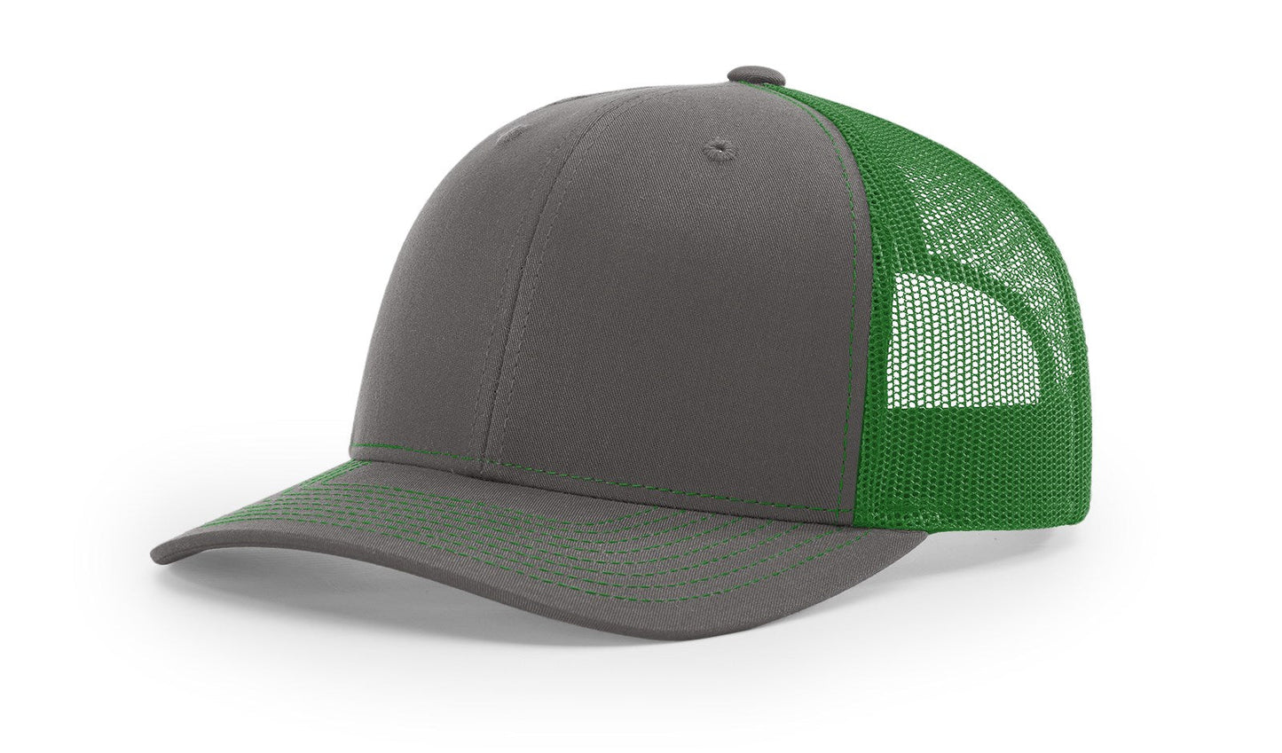 Richardson 112 Trucker Hat Split Charcoal/Kelly