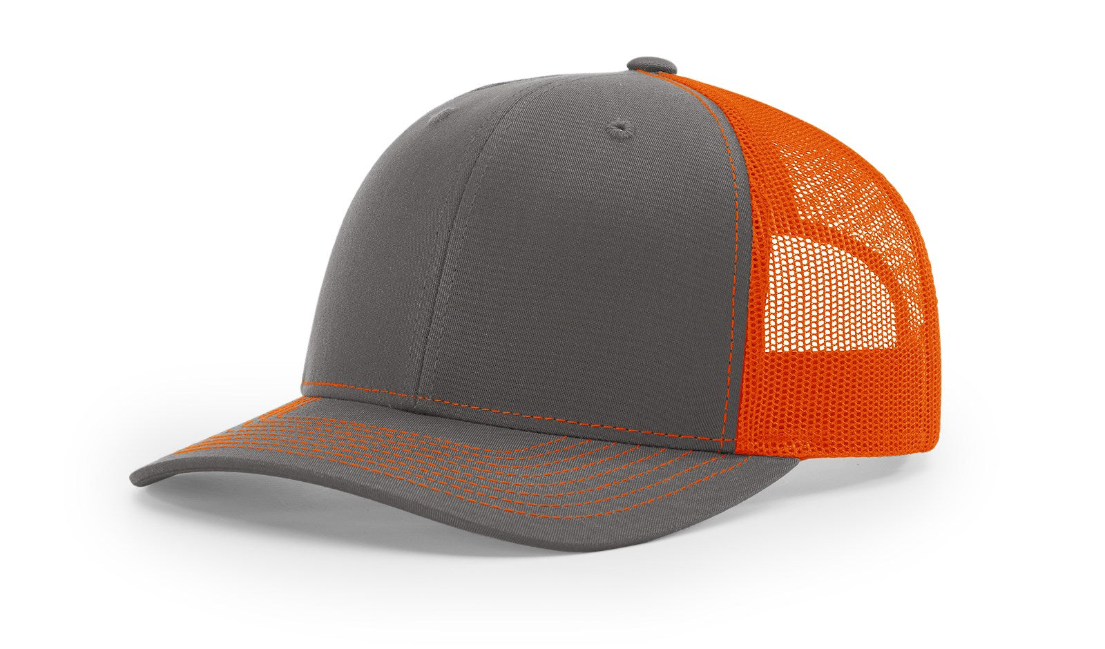 Richardson 112 Trucker Hat Split Charcoal/Orange