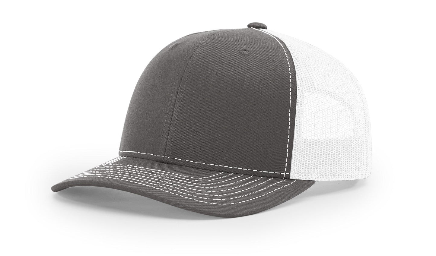 Richardson 112 Trucker Hat Split Charcoal/White