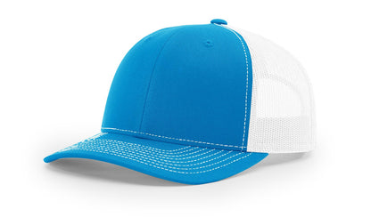 Richardson 112 Trucker Hat Split Cyan/White