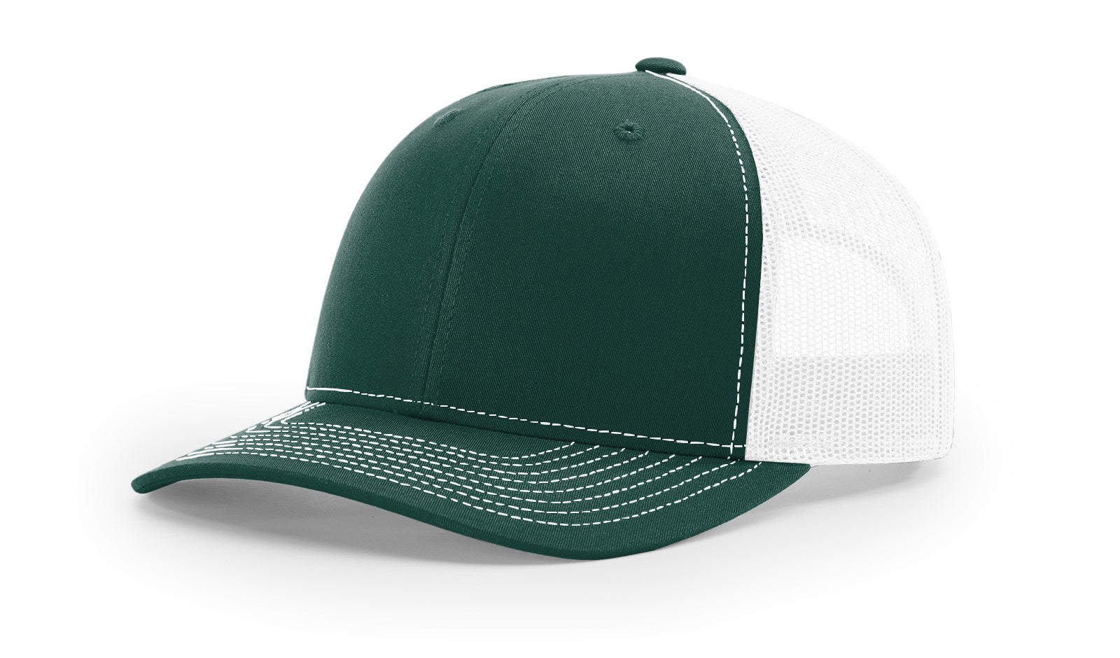 Richardson 112 Trucker Hat Split Dark Green/White