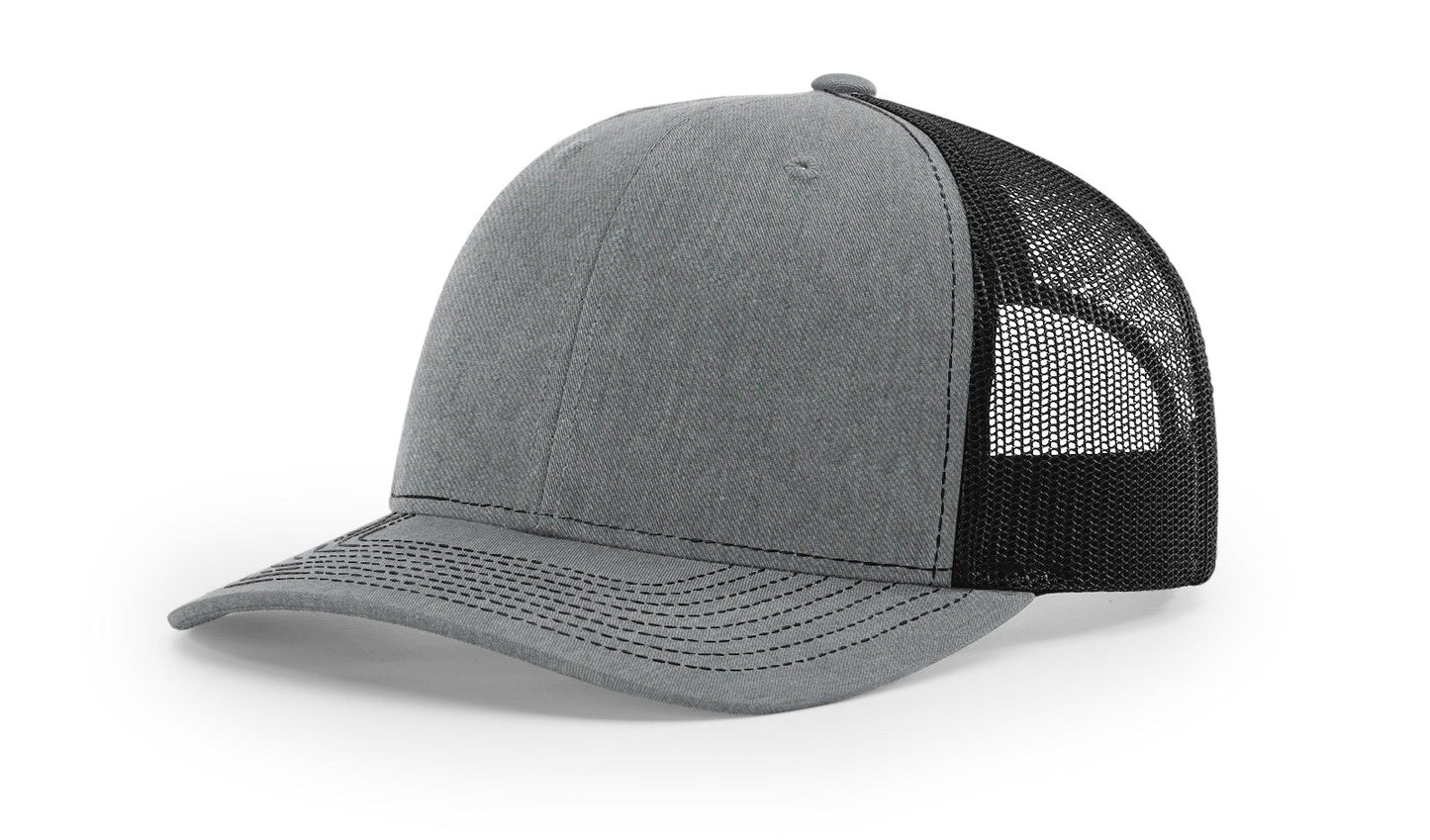 Richardson 112 Trucker Hat Split Heather Grey/Black
