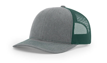 Richardson 112 Trucker Hat Split Heather Grey/Dark Green