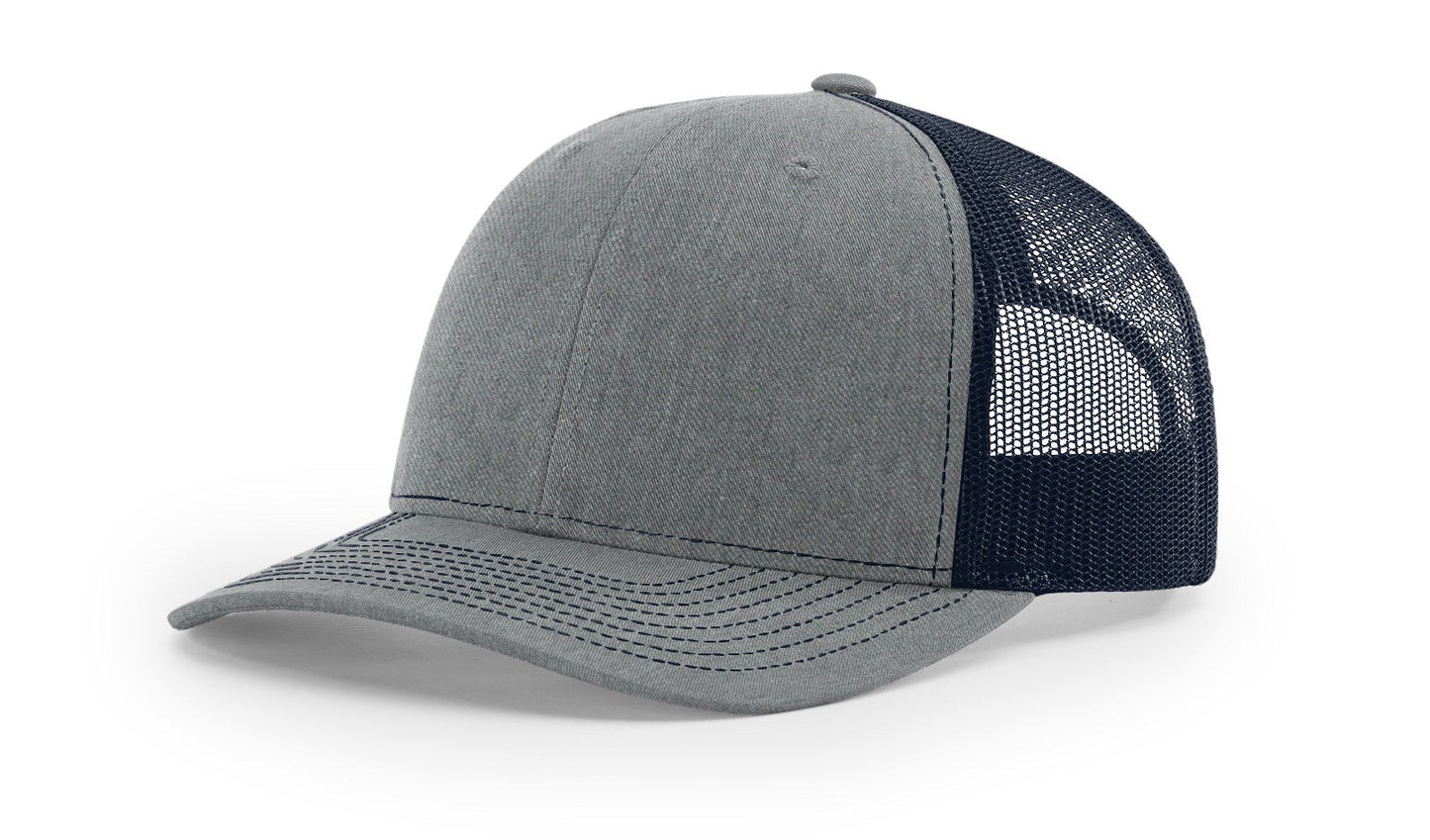 Richardson 112 Trucker Hat Split Heather Grey/Navy
