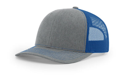 Richardson 112 Trucker Hat Split Heather Grey/Royal
