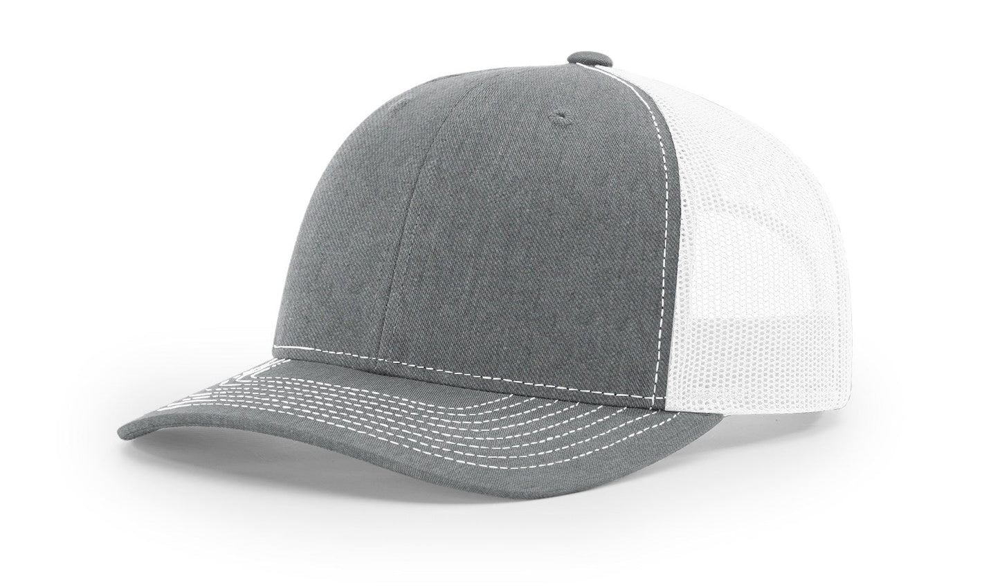 Richardson 112 Trucker Hat Split Heather Grey/White