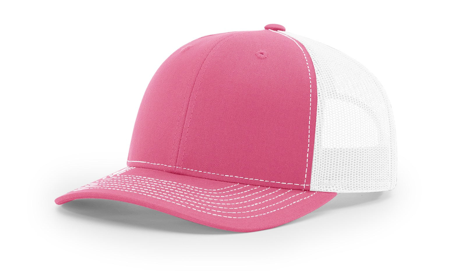Richardson 112 Trucker Hat Split Hot Pink/White