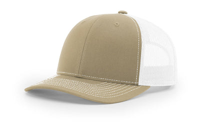 Richardson 112 Trucker Hat Split Khaki/White