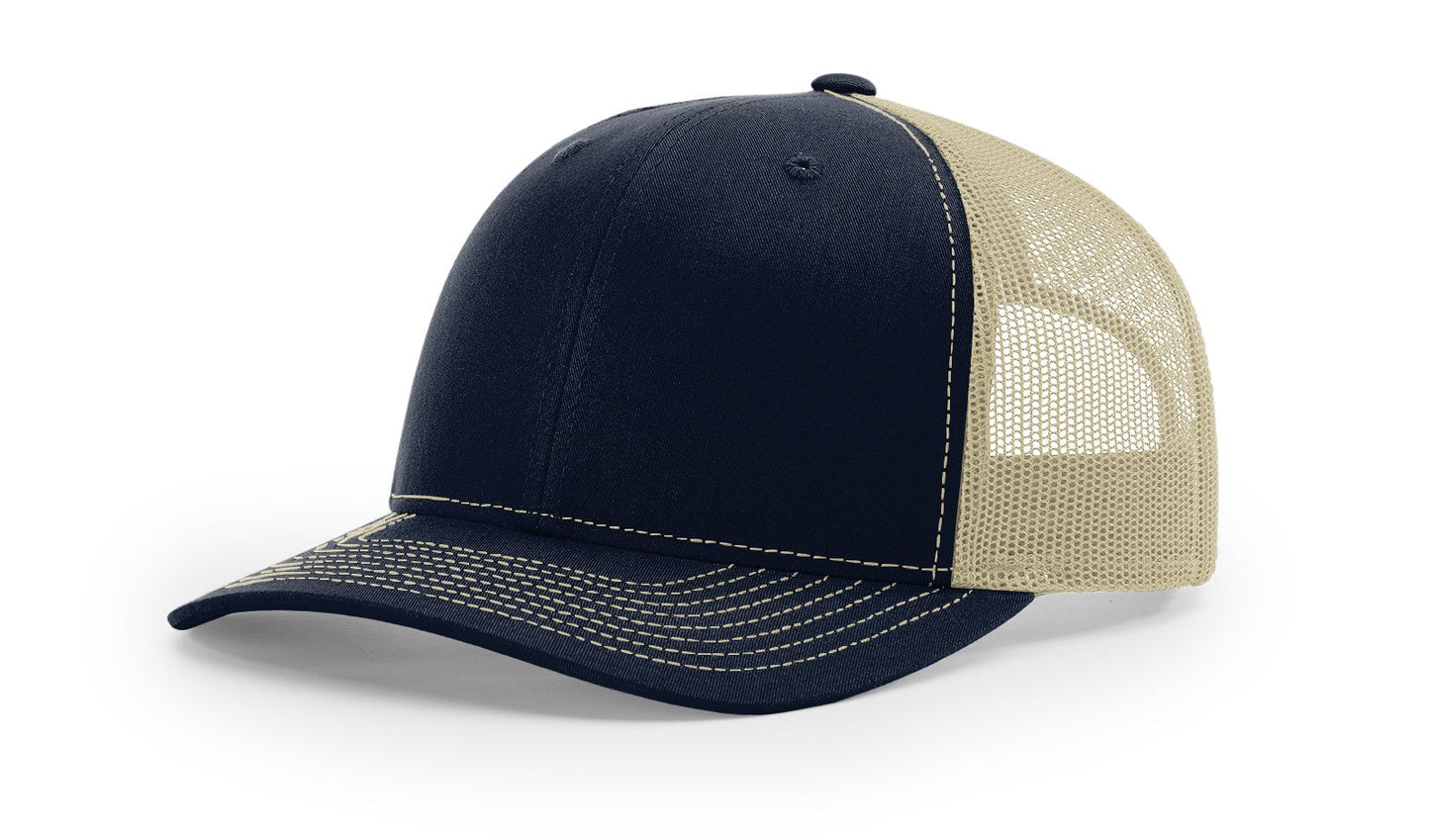 Richardson 112 Trucker Hat Split Navy/DK Khaki