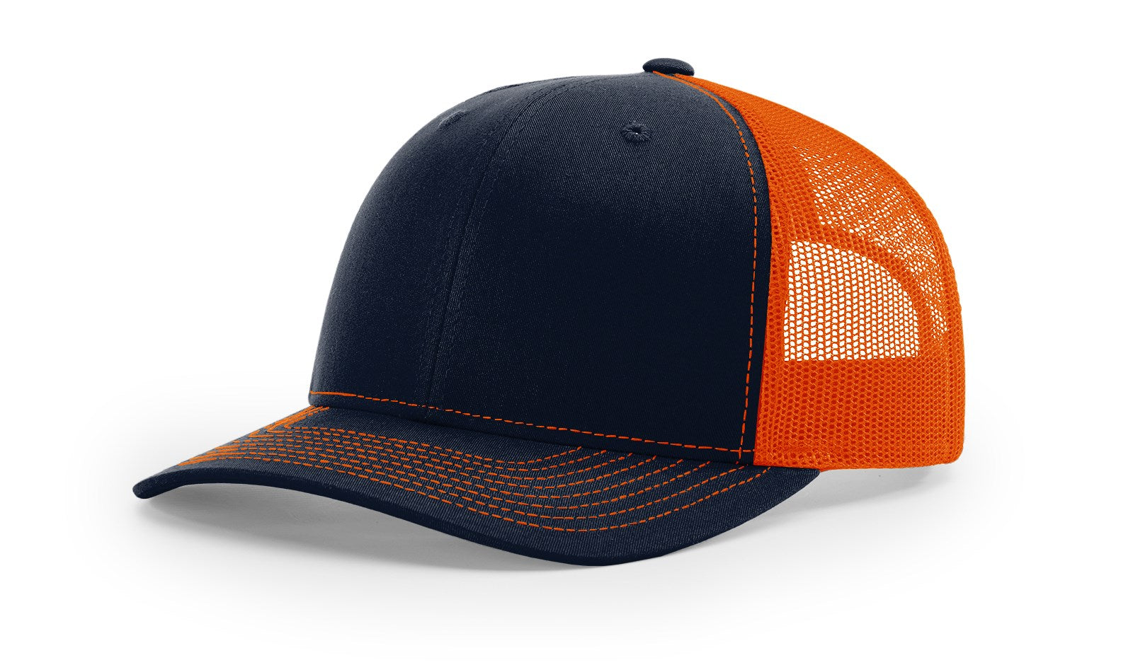 Richardson 112 Trucker Hat Split Navy/Orange
