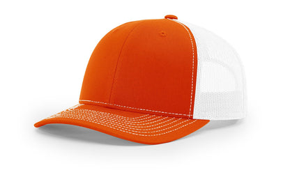 Richardson 112 Trucker Hat Split Orange/White