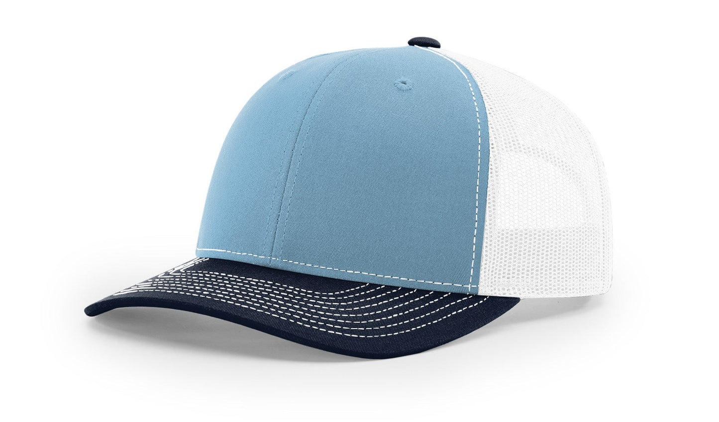 Richardson 112 Trucker Hat Tri Columbia Blue/White/Navy