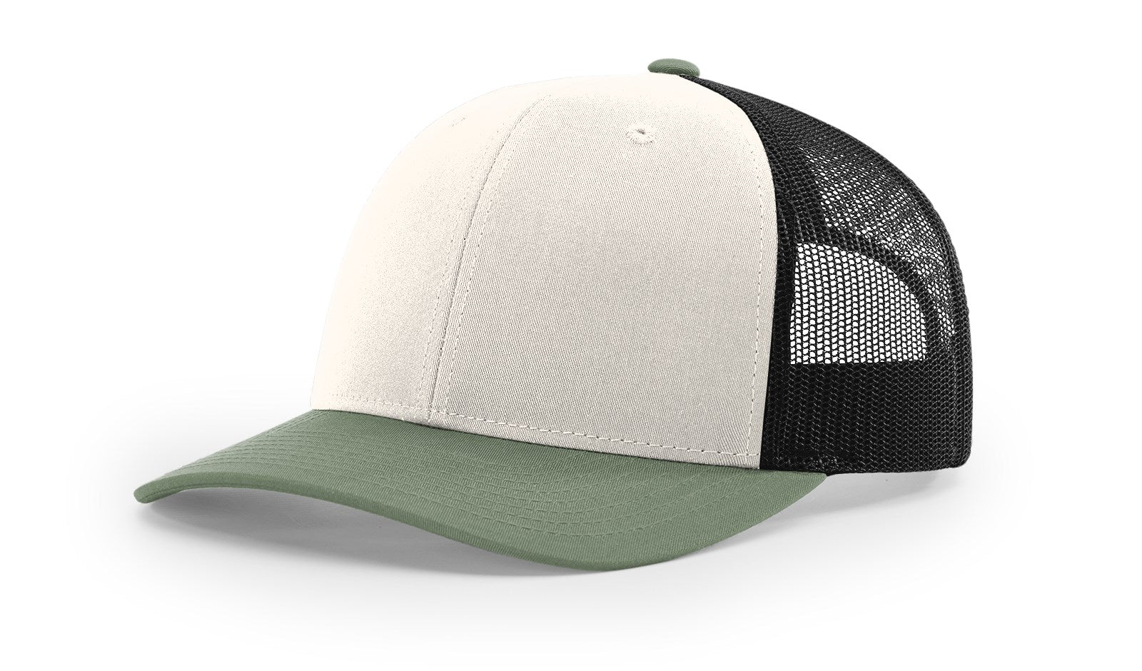 Richardson 112 Trucker Hat Tri Cream/Black/Loden