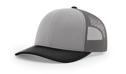 Richardson 112 Trucker Hat Tri Grey/Charcoal/Black