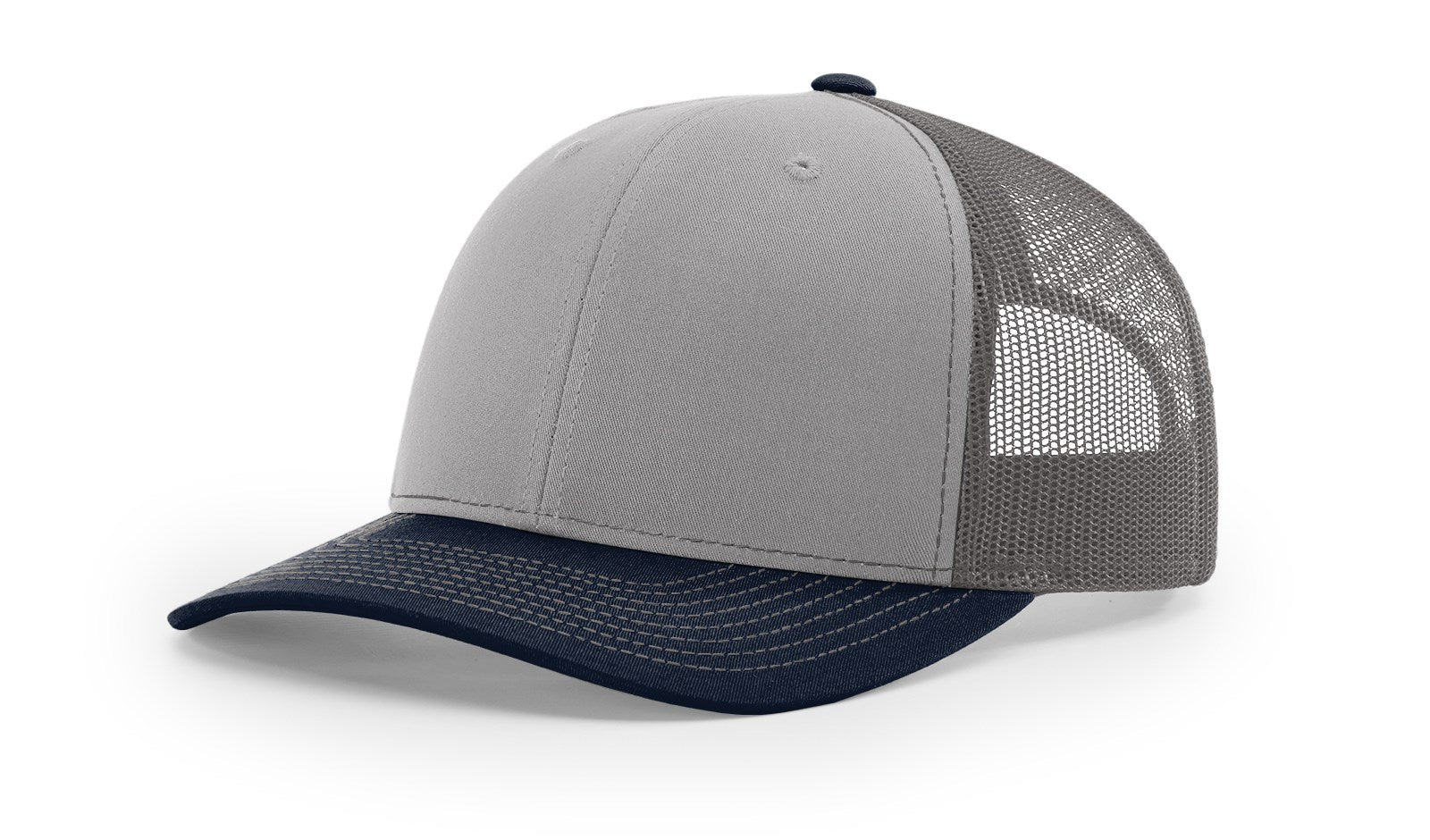 Richardson 112 Trucker Hat Tri Grey/Charcoal/Navy