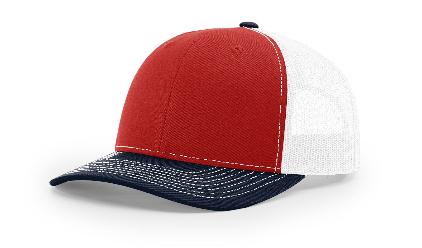 Richardson 112 Trucker Hat Tri Red/White/Navy