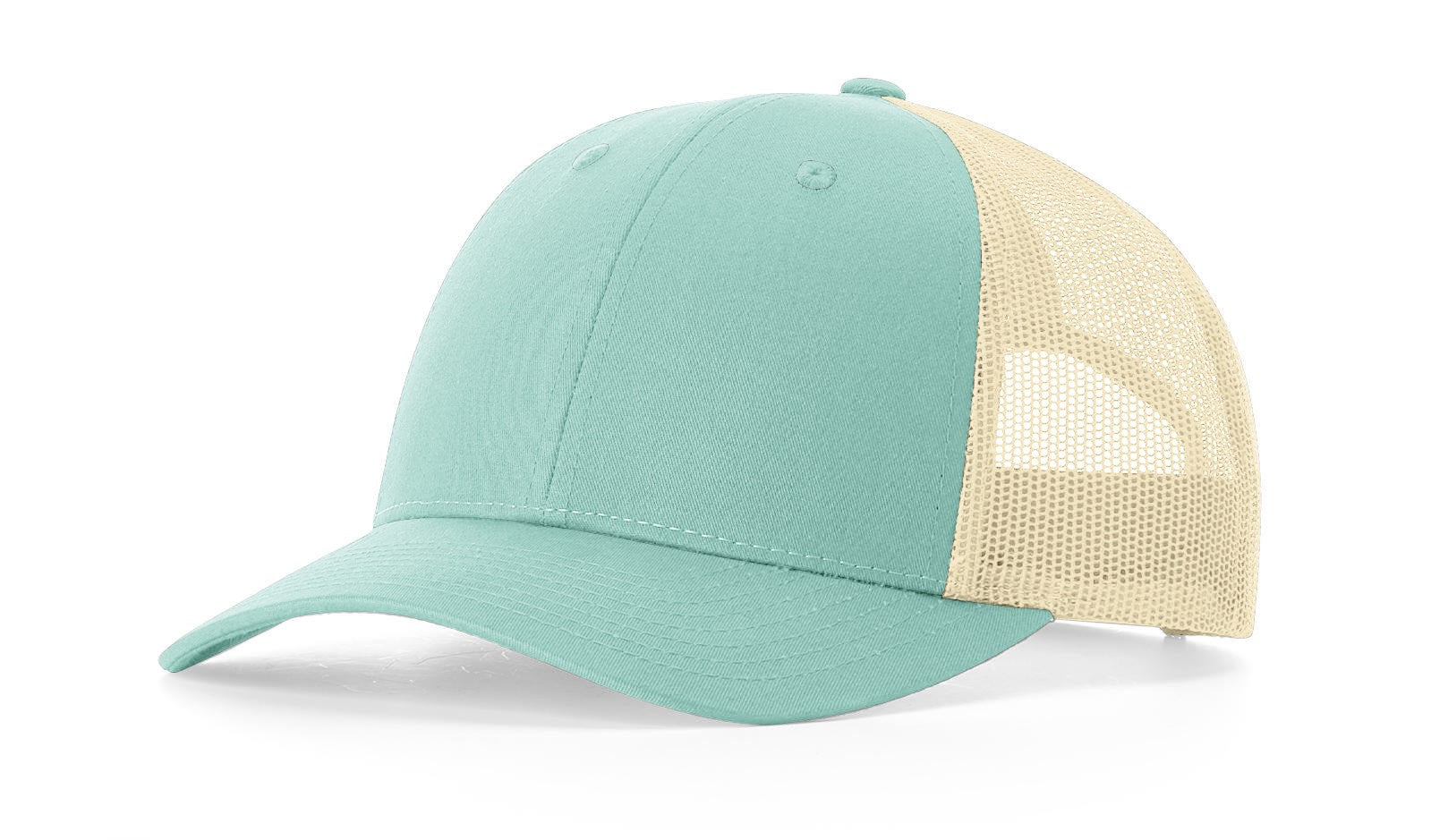 Richardson 115 Low Pro Trucker Hat in Aruba Blue/Birch