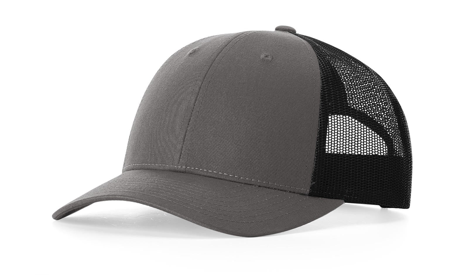 Richardson 115 Low Pro Trucker Hat in Charcoal/Black